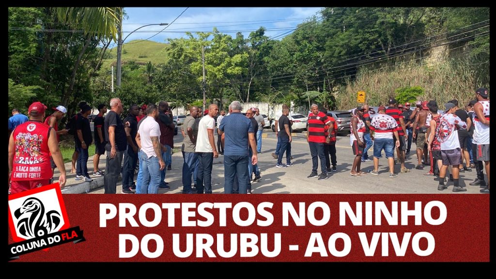 AO VIVO: acompanhe o protesto de torcedores do Flamengo na frente do Ninho do Urubu