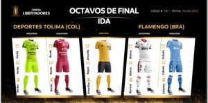 Uniformes de Flamengo e Tolima para o primeiro confronto na Libertadores