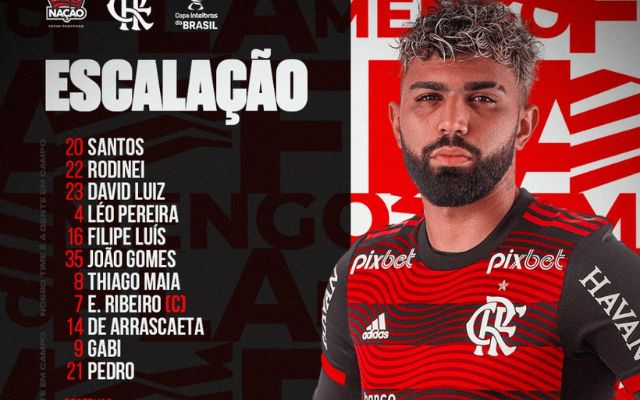 SAIU! Com Arrascaeta, Flamengo divulga escalação para jogo contra o Vasco