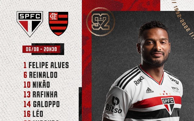 Este foi o melhor jogador do São Paulo contra o Flamengo e não é