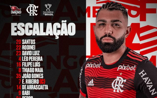 Saiu! Flamengo divulga escalação para jogo contra o Corinthians - Coluna do  Fla
