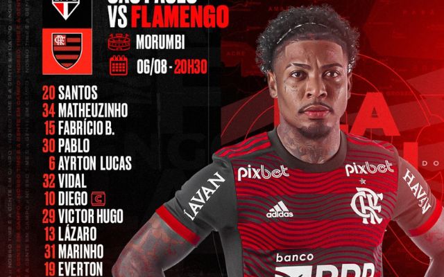 SAIU! Flamengo divulga escalação com 4 mudanças para jogo contra o Cuiabá -  Coluna do Fla