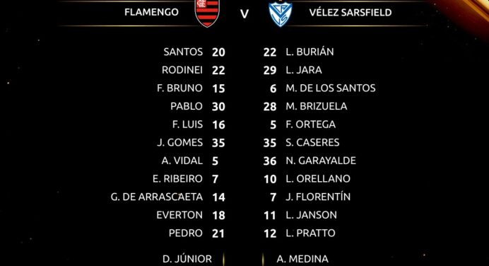Vélez define escalação para jogo contra o Flamengo, pela Libertadores