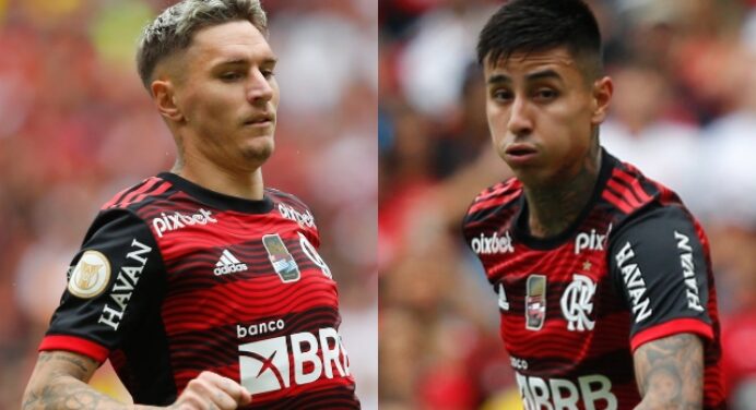Dupla Varela e Pulgar tem estreia tímida no time titular do Flamengo