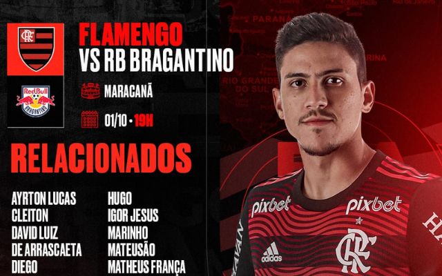 CBF define escala de arbitragem para Red Bull Bragantino x Flamengo