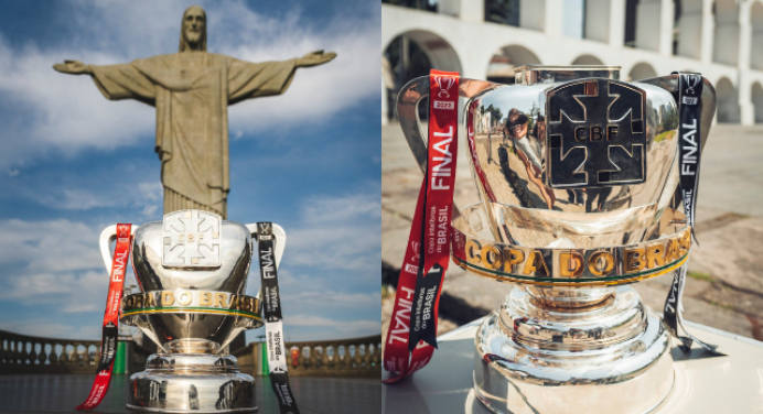 Carioca? Taça da Copa do Brasil ‘posa’ em pontos turísticos do Rio antes de Flamengo x Corinthians