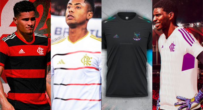 Uniformes definidos: veja projeções das 3 camisas do Flamengo para 2023