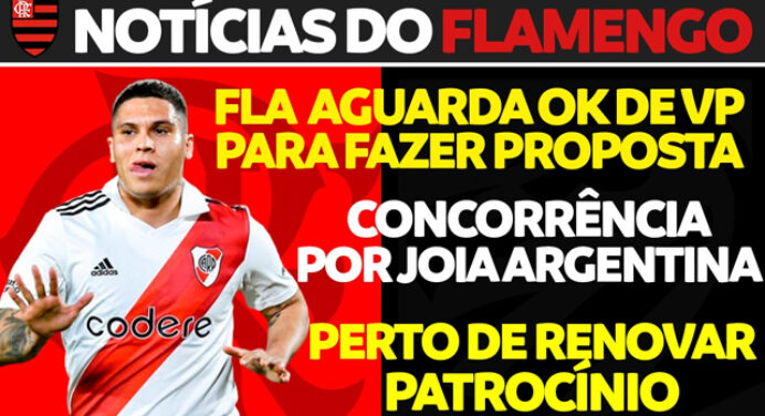 AO VIVO | Concorrência por Alcaraz, Flamengo analisa contratação de Quintero e renovação com patrocinador; veja últimas notícias