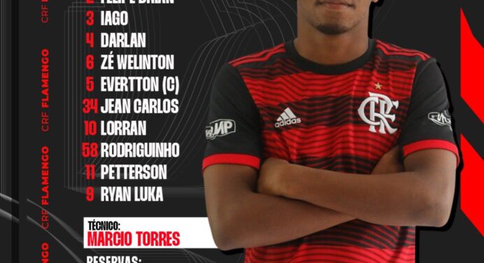 Saiu! Veja escalação do Flamengo para jogo da Copinha, contra a Aparecidense-GO