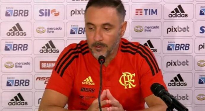 Vítor Pereira mostra preocupação com a parte física do Fla e desabafa: “Não somos máquinas”