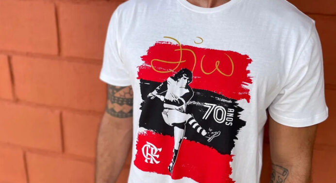 Flamengo e Braziline lançam camisa em homenagem aos 70 anos de Zico