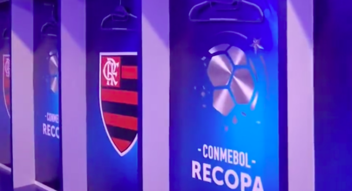 Gramado ‘perfeito’ e vestiário com escudo do Fla: veja detalhes de jogo da Recopa no Equador