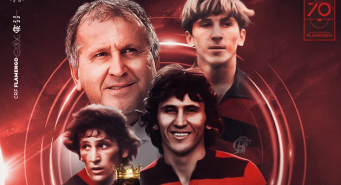 Zico recebe homenagem do Flamengo por aniversário de 70 anos; veja vídeo