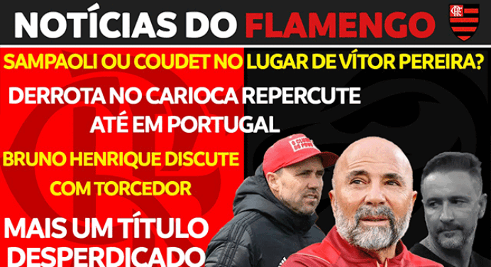 AO VIVO | Novo técnico do Fla, Bruno Henrique discute com torcedor e mais; veja últimas notícias