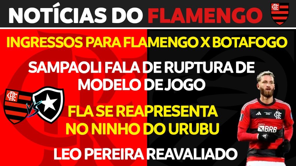 AO VIVO: reapresentação do elenco, Léo Pereira reavaliado, venda de ingressos par Flamengo x Botafogo e mais