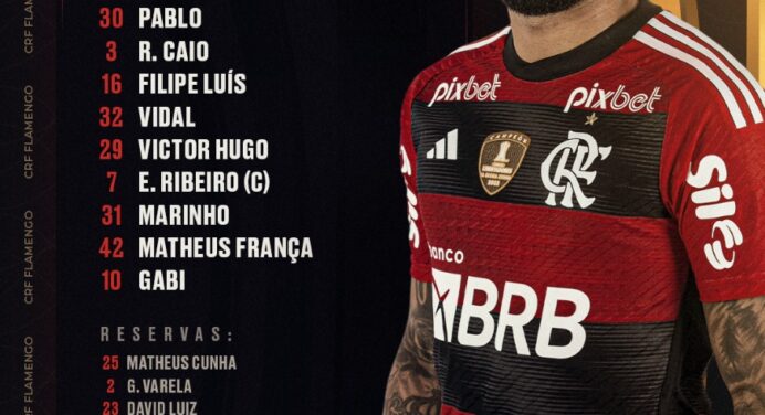 SAIU! Com Gabigol, Flamengo divulga escalação para estreia na Libertadores contra o Aucas