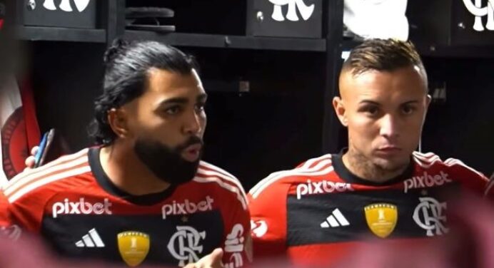 Gabigol inflama vestiário do Flamengo antes do jogo com Ñublense: “Toda bola vai ser nossa”
