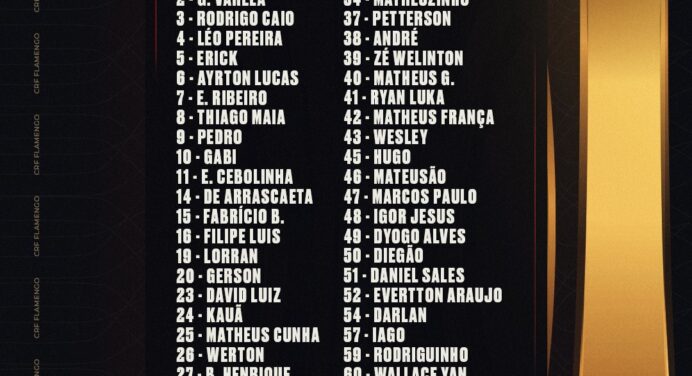 Flamengo divulga lista de jogadores inscritos para Libertadores 2023