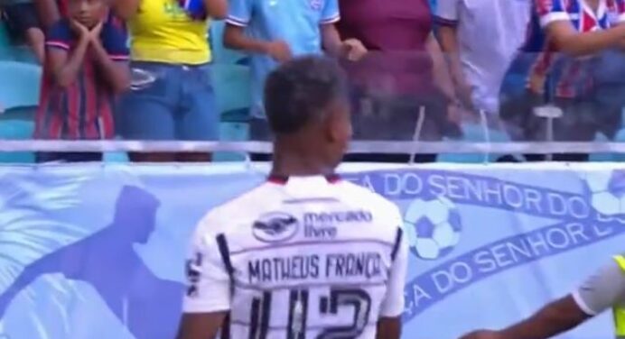“Tira o olho, Real Madrid”: Matheus França faz gol no Bahia e empolga torcedores do Flamengo