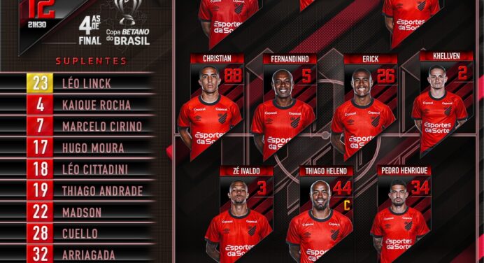 Athletico define escalação com 3 zagueiros para jogo contra o Flamengo, pela Copa do Brasil