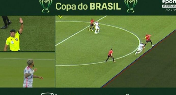 Ex-árbitro critica imagem do VAR em impedimento de Gabigol: “Não passa credibilidade”