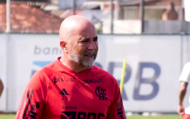 Com Sampaoli no comando, Flamengo finaliza treino desta terça