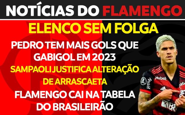 Notícias do Flamengo hoje: Sampaoli explica substituição de Arrascaeta, áudio do VAR em gol anulado na Libertadores e Pedro artilheiro