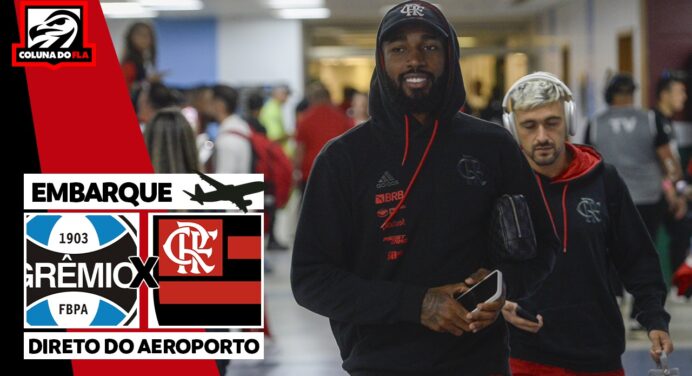 AO VIVO: assista ao embarque do Flamengo para Porto Alegre com o Coluna do Fla