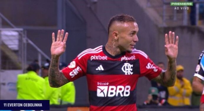 Everton Cebolinha desabafa após marcar gol pelo Flamengo: “Precisava disso”