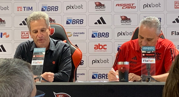 Landim se derrete por Tite e aponta principal qualidade do técnico do Flamengo