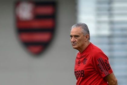 Tite em treino do Flamengo