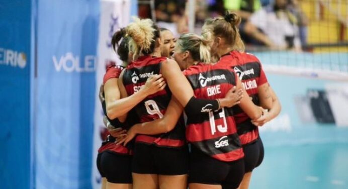 É CAMPEÃO! Flamengo amassa Fluminense e conquista Campeonato Carioca Feminino de Vôlei