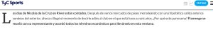 Trecho de matéria publicada pelo TyC Sports, sobre De La Cruz no Flamengo