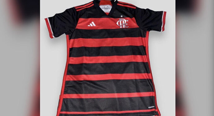 Vaza imagem de suposta nova camisa 1 do Flamengo para 2024