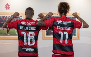 De La Cruz e Cristiane no Flamengo