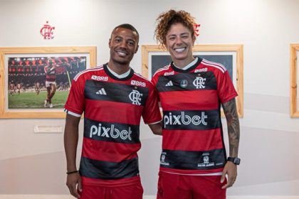 De La Cruz e Cristiane no Flamengo