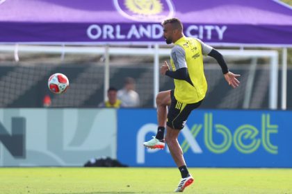 Fabrício Bruno em treino do Flamengo