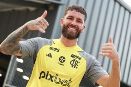 Léo Pereira em treino do Flamengo