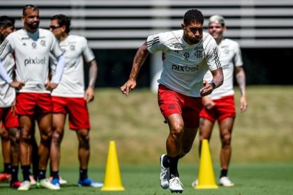 Pablo em treino do Flamengo