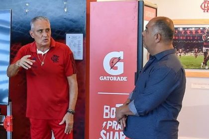 Tite e Marcos Braz com o Flamengo