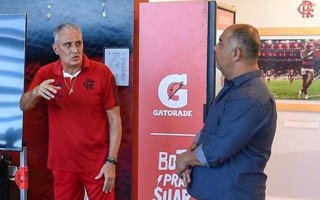 Tite e Marcos Braz com o Flamengo