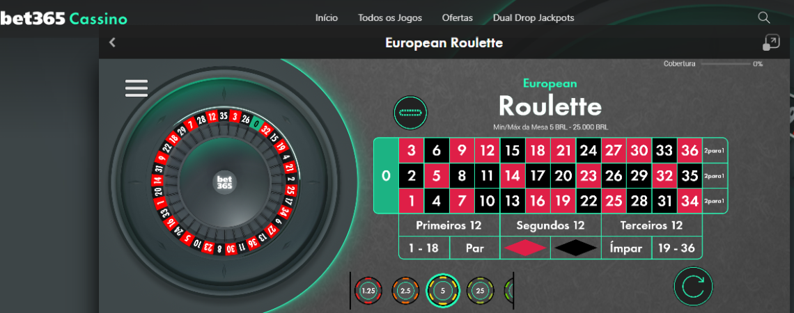 jogar roleta europeia Bet365