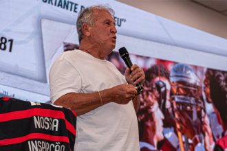 Zico em palestra sobre o Flamengo