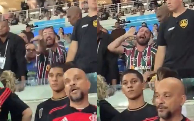 Presidente do Fluminense se desespera e briga com torcedores do Flamengo no Maracanã