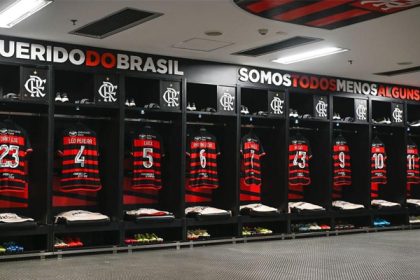 Vestiário do Flamengo no Maracanã