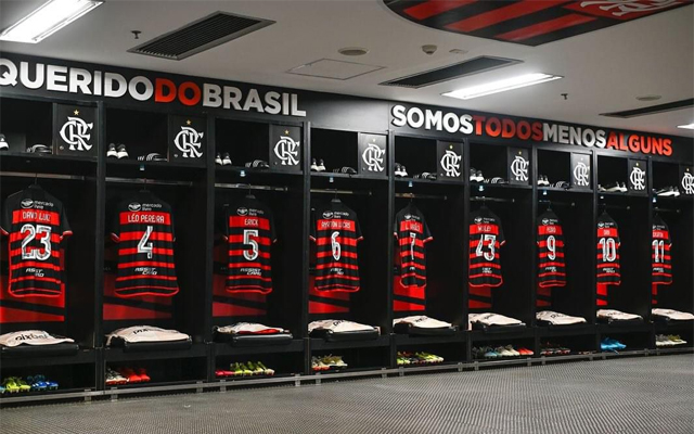 Vestiário do Flamengo no Maracanã