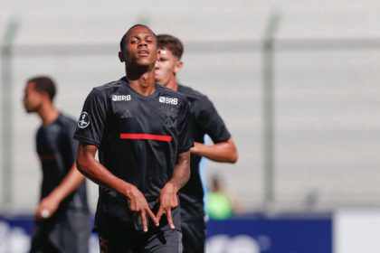 Wallace Yan em gol pelo Flamengo na Libertadores Sub-20