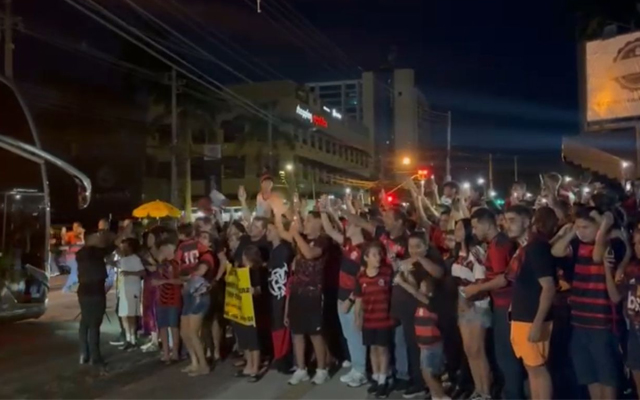 Chegada do Flamengo a Goiânia