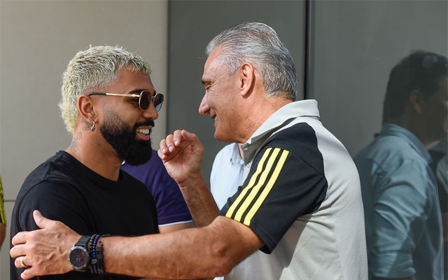 Gabigol e Tite no Flamengo