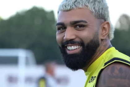 Gabigol em treino do Flamengo